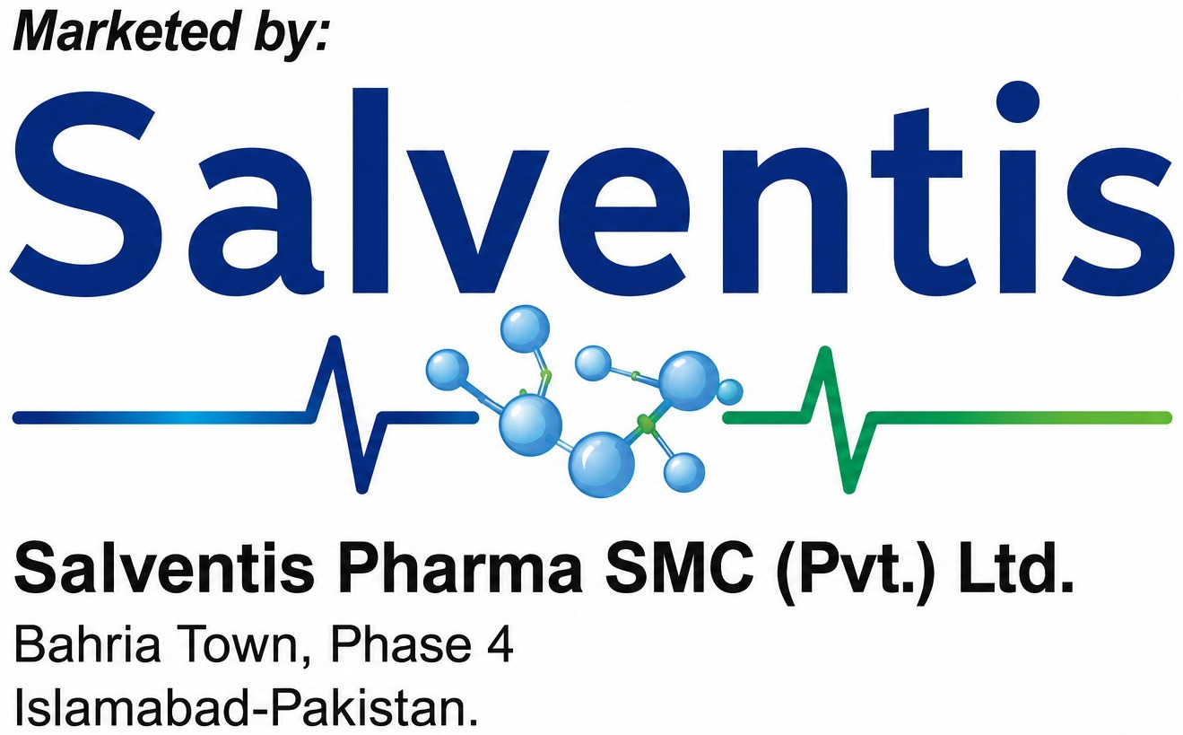 Marketed by: Salventis Pharma SMC (Pvt.) Ltd., Bahria Town, Phase 4, Islamabad-Pakistan.